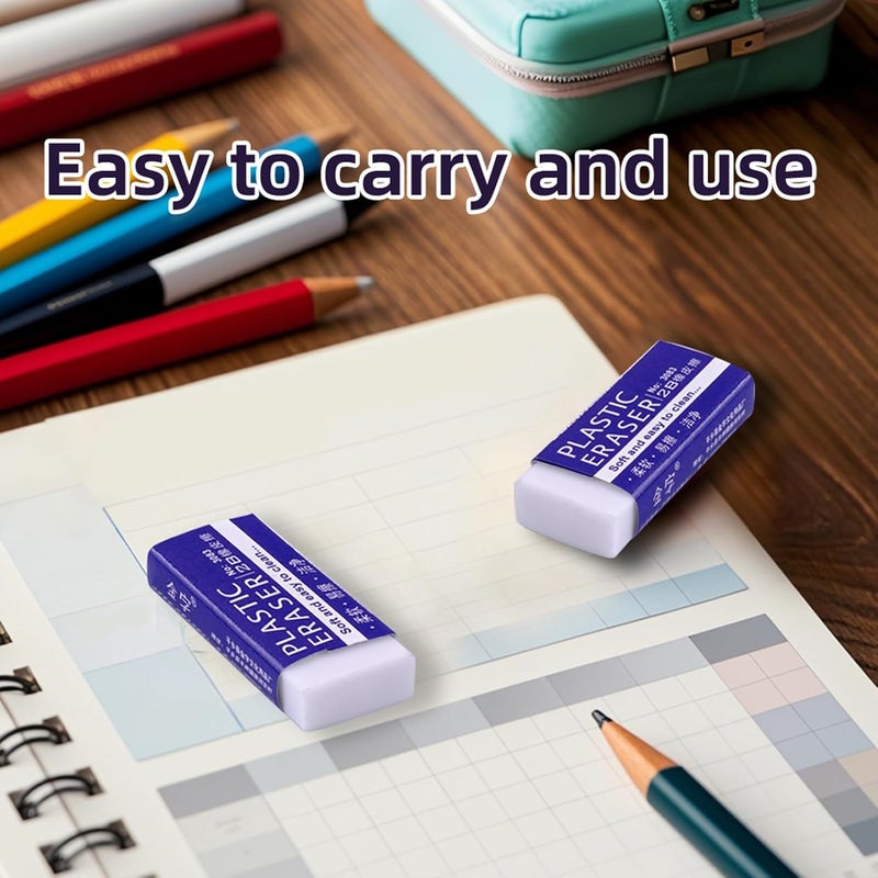 RANBOS White Erasers, Artist Eraser for Drawing Art Sketching, Pencil Erasers for Kids Bulk Students School Supplies Office (8) - Image 5